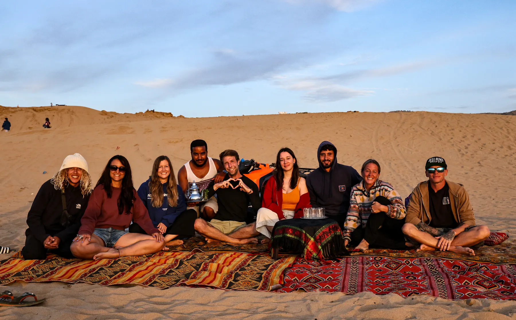 A sunset desert experience with the Nalu group